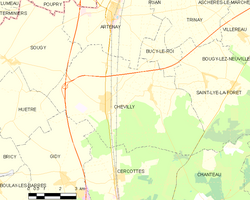 Map commune FR insee code 45093